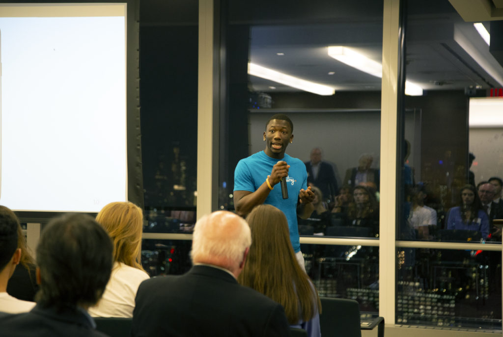 Moussa Paye pitches his eLab startup, UniPantry.